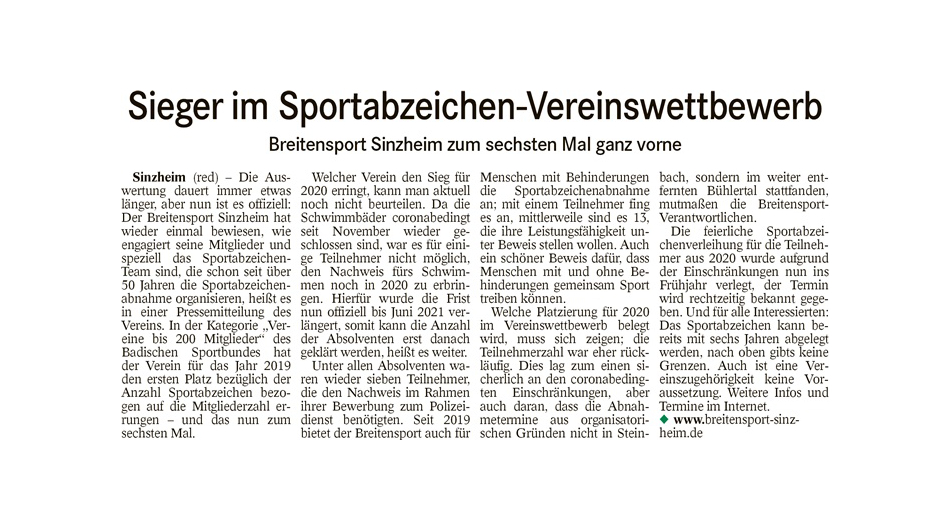 Breitensport FDP Sinzheim