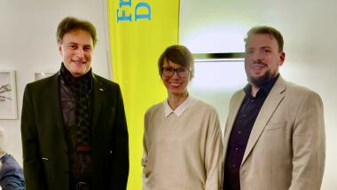 Günter Baumgarten, Judith Skudelny (MdB), Martin Gassner-Herz (MdB) FDP Bundestagswahl